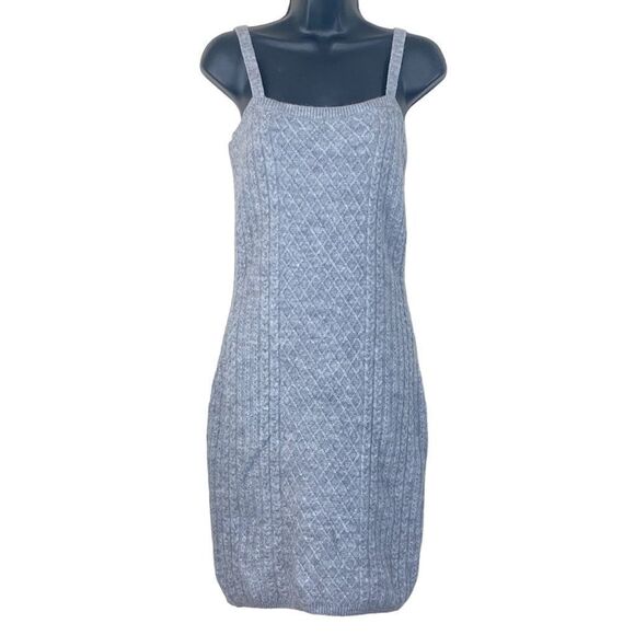 House of Harlow 1960 Heather Gray Knit Sleeveless Mini Dress Sz M - Picture 11 of 12